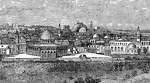 View of first-century Jerusalem. Detail from a larger engraving of the city.