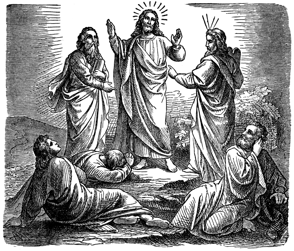 the transfiguration of jesus drawing