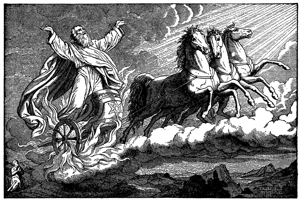 Elijah Taken Up To Heaven In A Chariot Of Fire And A Whirlwind Clipart Etc