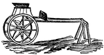 A light carriage with one pair of wheels, drawn by one horse.