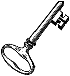 An instrument which serves to shut or open a lock.