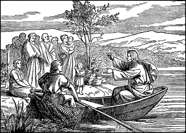 Image result for jesus teaching from the boat