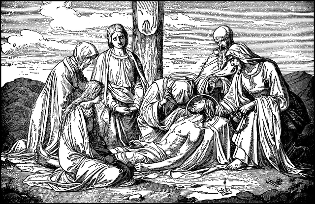 Jesus Is Taken Down From The Cross And Is Attended By Mary Joseph Of 