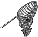 An instrument of mesh-work for catching fish.