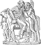 "Bearded Dionysus and Satyr" &mdash; Gayley, 1893