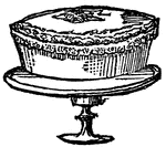 A composition of flour, butter, sugar, etc., baked in a small mass.