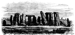 A circular ruin of stones on Salisbury Plain