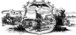 Seal of the state of Iowa, 1876