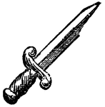 A kind of dagger or poniard.