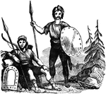 A pair of ancient Scythian warriors.
