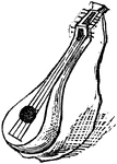 A stringed instrument formerly much in use.