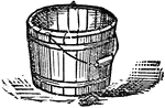 An open vessel of wood, tin, etc., for water, milk, or other liquids.