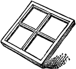 The frame of a window in which the panes of glass are set.