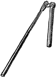 An instrument for threshing or beating grain from the ear.