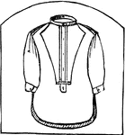 A loose garment of linen, cotton, or other material worn by men and boys next the body.