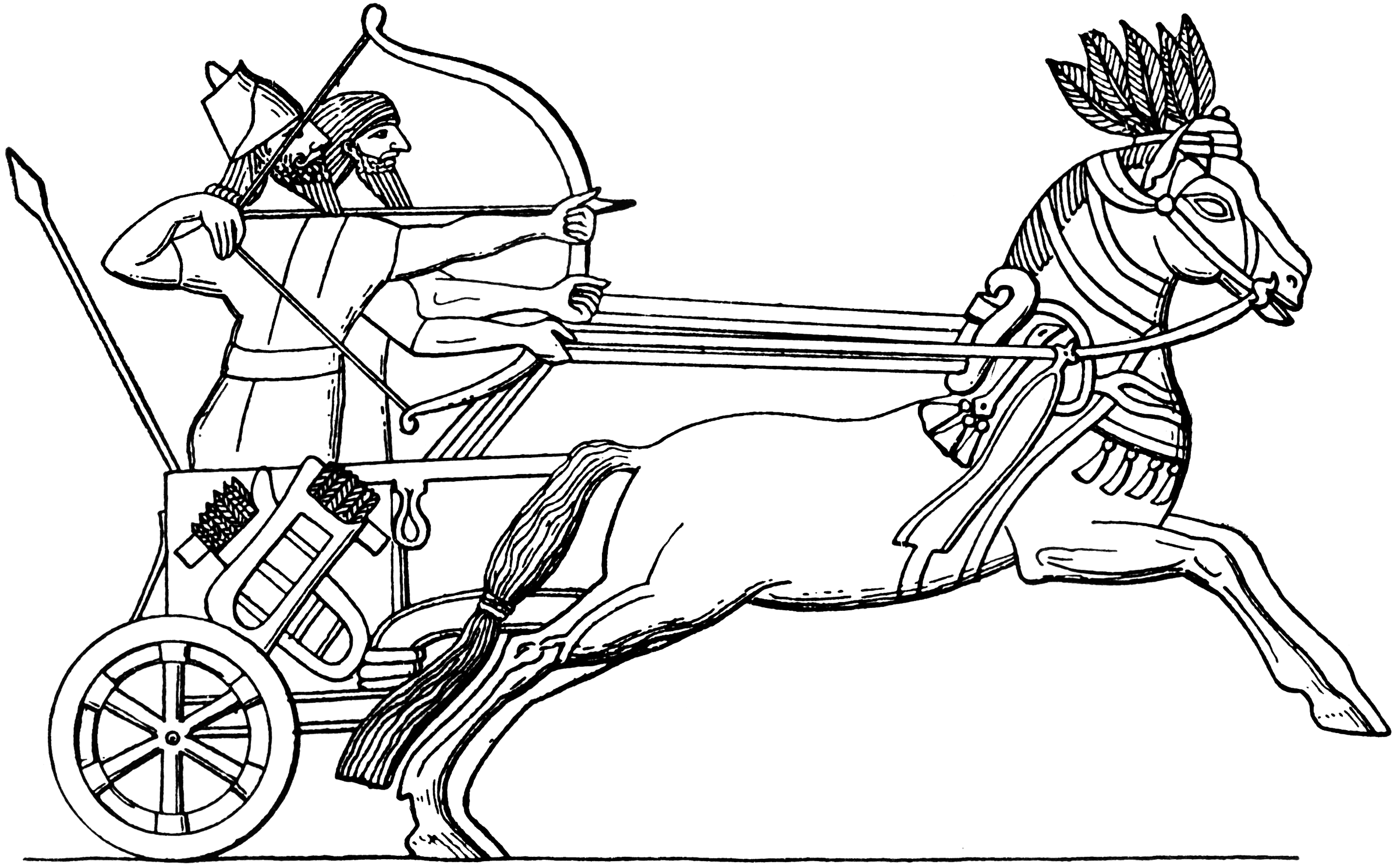 Боевая колесница в древнем Египте рисунок