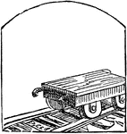 A low carriage for carrying heavy articles.