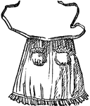 A cloth, or piece of leather, worn on the fore part of the body, to keep the clothes clean, or defend them from injury.