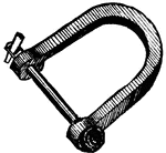 The U-shaped draft iron on the end of a cart-tongue or plow-beam.