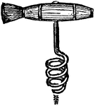 A kind of screw used for drawing corks from bottles.