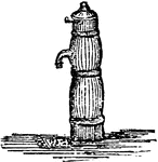 A pipe or spout at which water may be drawn from the mains of an aqueduct or reservoir.