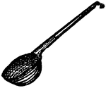 A cup with a long handle, used in lading or dipping.