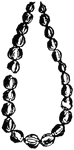 A string of beads, or precious stones, worn upon the neck.