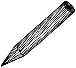 An instrument used for writing and drawing; a lead-pencil.
