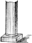 A pier or column to support an arch, a roof, a statue, or the like.
