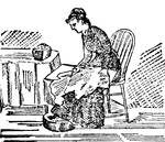 A woman whose occupation is sewing; a needle woman.