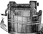 An instrument for forcing water out of anything, particularly for wringing water from clothes after they have been washed.