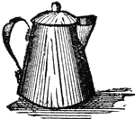 A covered pot in which coffee is boiled, or in which it is brough upon the table for drinking.