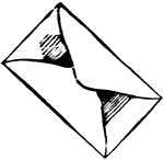 The wrapper of a document, as of a letter.