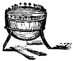 A drum made of a copper vessel, usually hemispherical, or shaped like a kettle, covered with parchment.