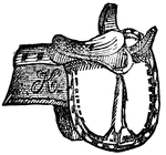 A saddle for a woman to sit upon when on horseback.