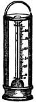 An instrument for measuring temperature, founded on the principal that changes of temperature in bodies are accompanied by proportional changes in their volume of dimensions.