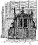 A private booth in a Roman Catholic church to confess to a priest.