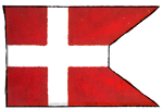 Denmark, royal navy flag, 1910