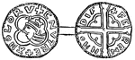 Silver penny of Canute, aka Knut the Great, king of England