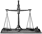 A balance used for measuring weight.
