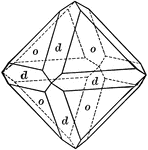 A combination of octahedron and dodecahedron.