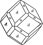 A dodecahedron and trapezohedron.