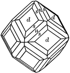 "A combination of of dodecahedron, trapezohedron, and hexoctahedron." &mdash; Ford, 1912