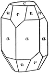 "Hexagonal-rhombohedral. Crystals usually prismatic in habit or tapering hexagonal pyramids." &mdash; Ford, 1912