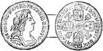 "Coin of George I." &mdash; Lardner, 1885