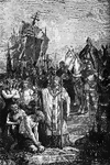 Charlemagne baptizing the Saxons.