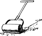 "It is often essential that the land be compacted after it has been spaded or hoed, and some kind of hand-roller is then useful. Very efficient iron rollers are in the market, but a good one can be made from a hard cestnut or oak log." &mdash; Baily, 1898