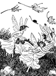 A scene from the story, <em>The Wise and Foolish Fairies</em>.