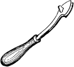 A hammer with a narrow rounded edge, used for making tubes and cylindrical moldings.