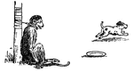 A scene from the story, <em>The Monkey And The Dog</em>.
